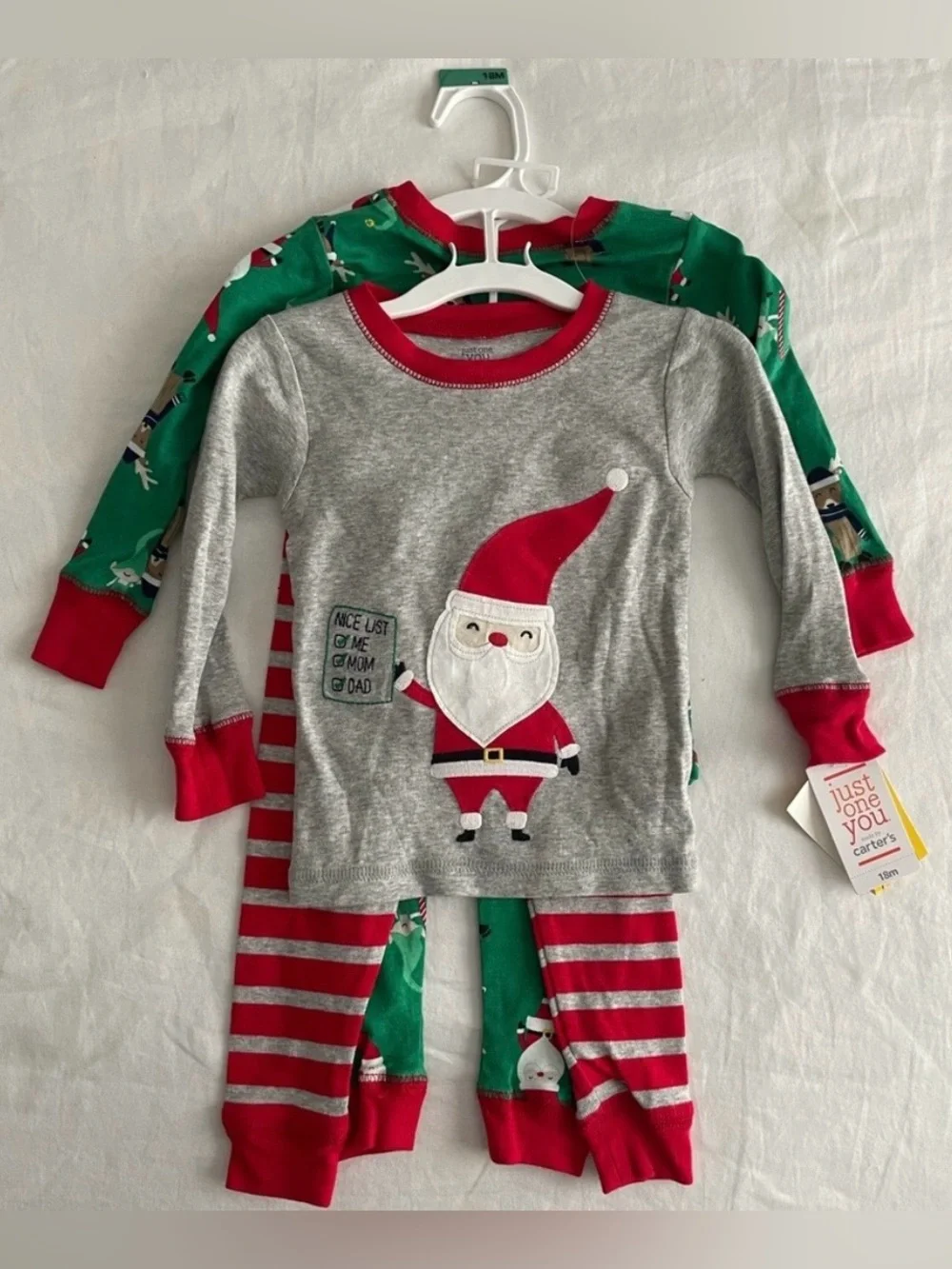 Carter’s Christmas Pajama Bundle | 2 Complete Pajama Sets | Size 18 Months | NWT